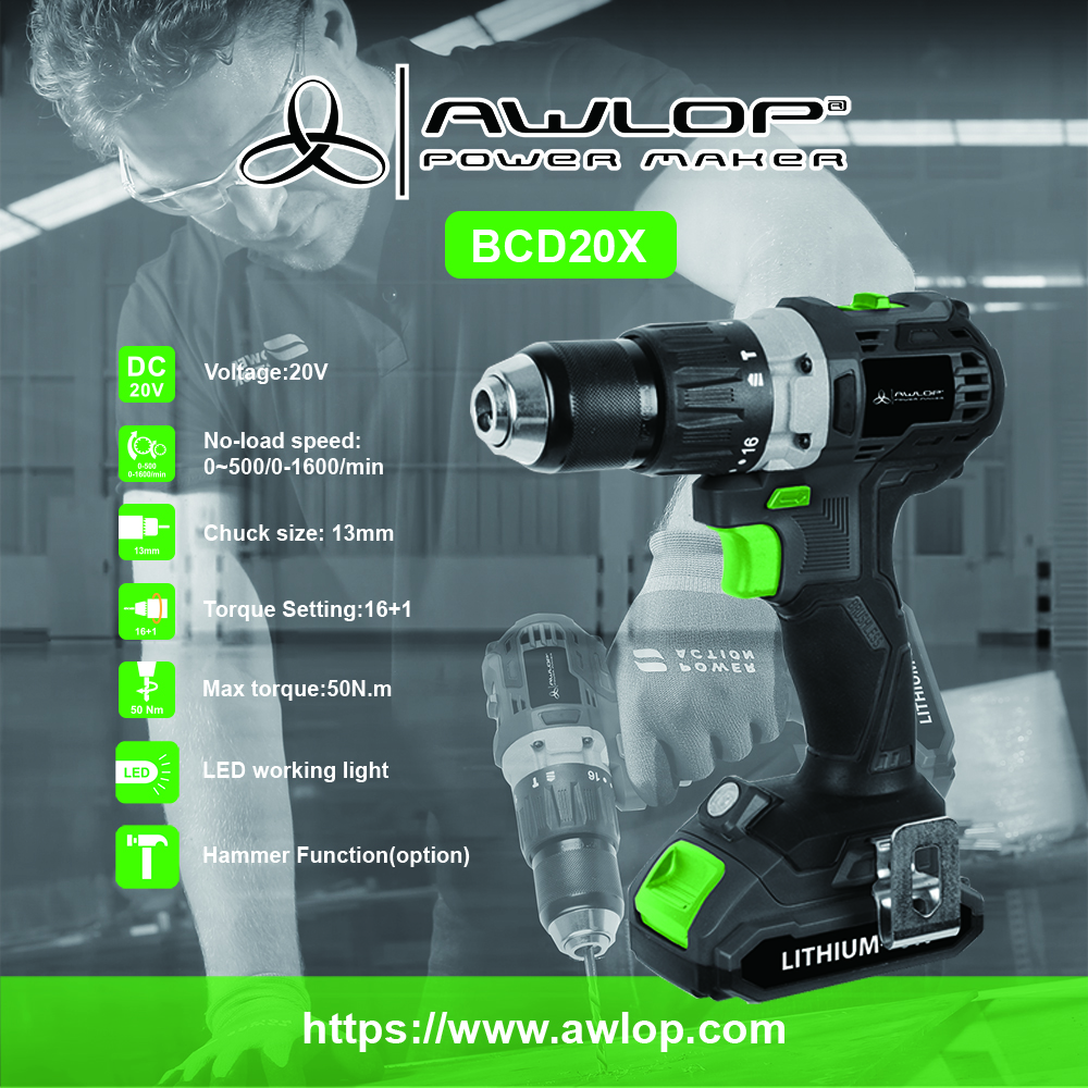 Awlop Fast Charging Drillless Cordless Bcd20x