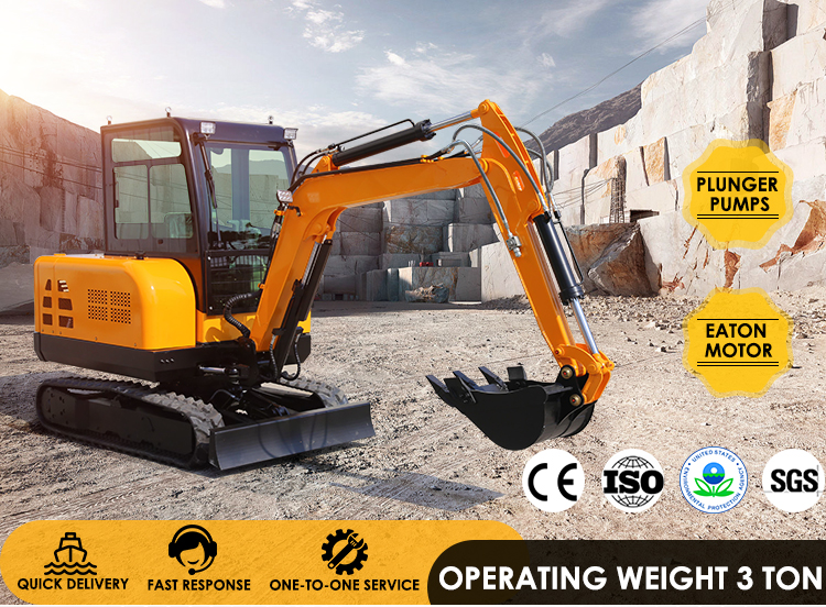 3 0ton Multi Function Small Crawler Digger Bucket Small Excavator