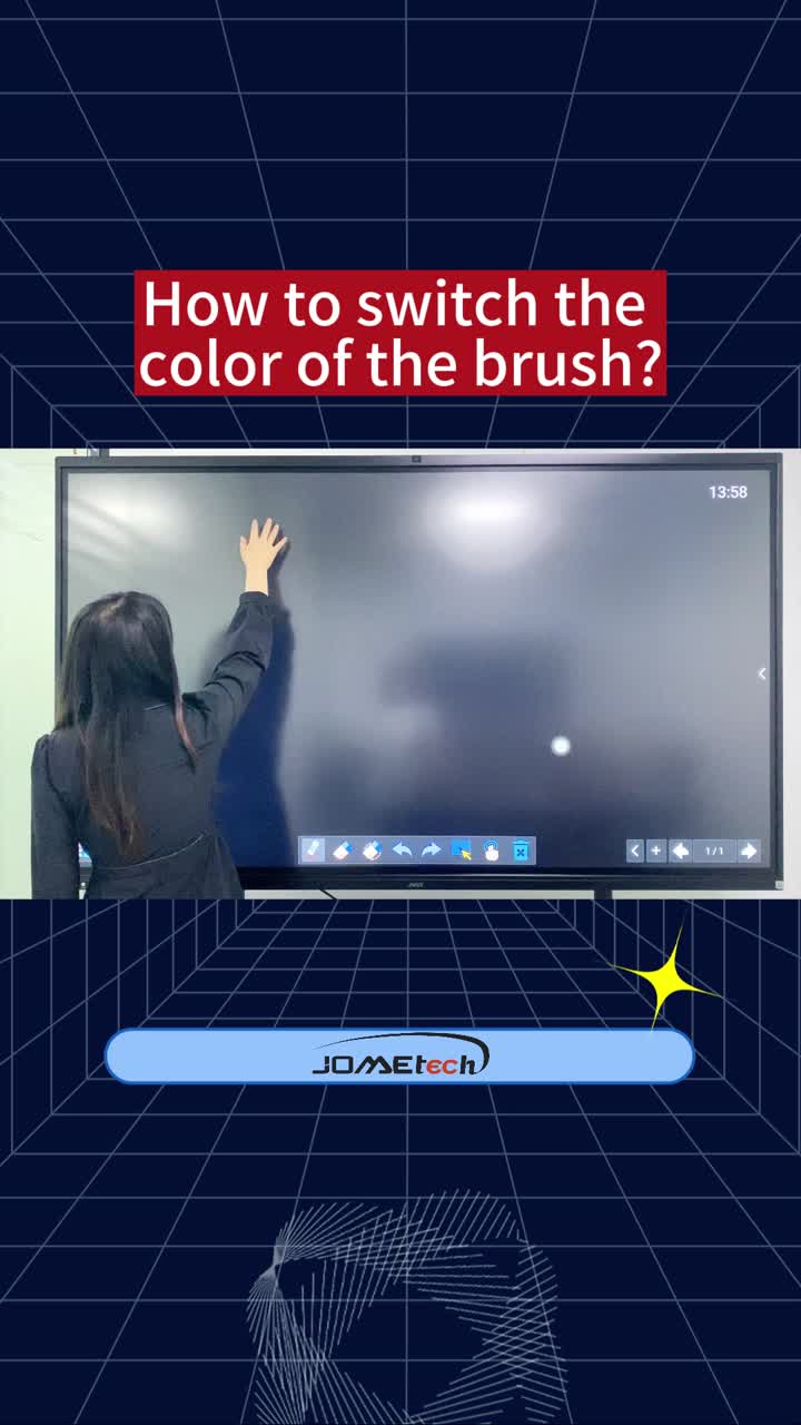 Commutateur de la couleur de la brosse sur tableau blanc interactif