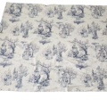 Tessuto in tela di pittura blu oem all&#39;ingrosso Polyester Toile de Jouy Tessuto di tela per bagagli1