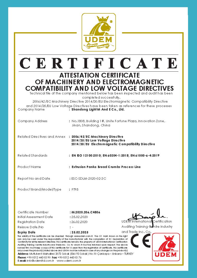 ATTESTATION CERTIFICATE