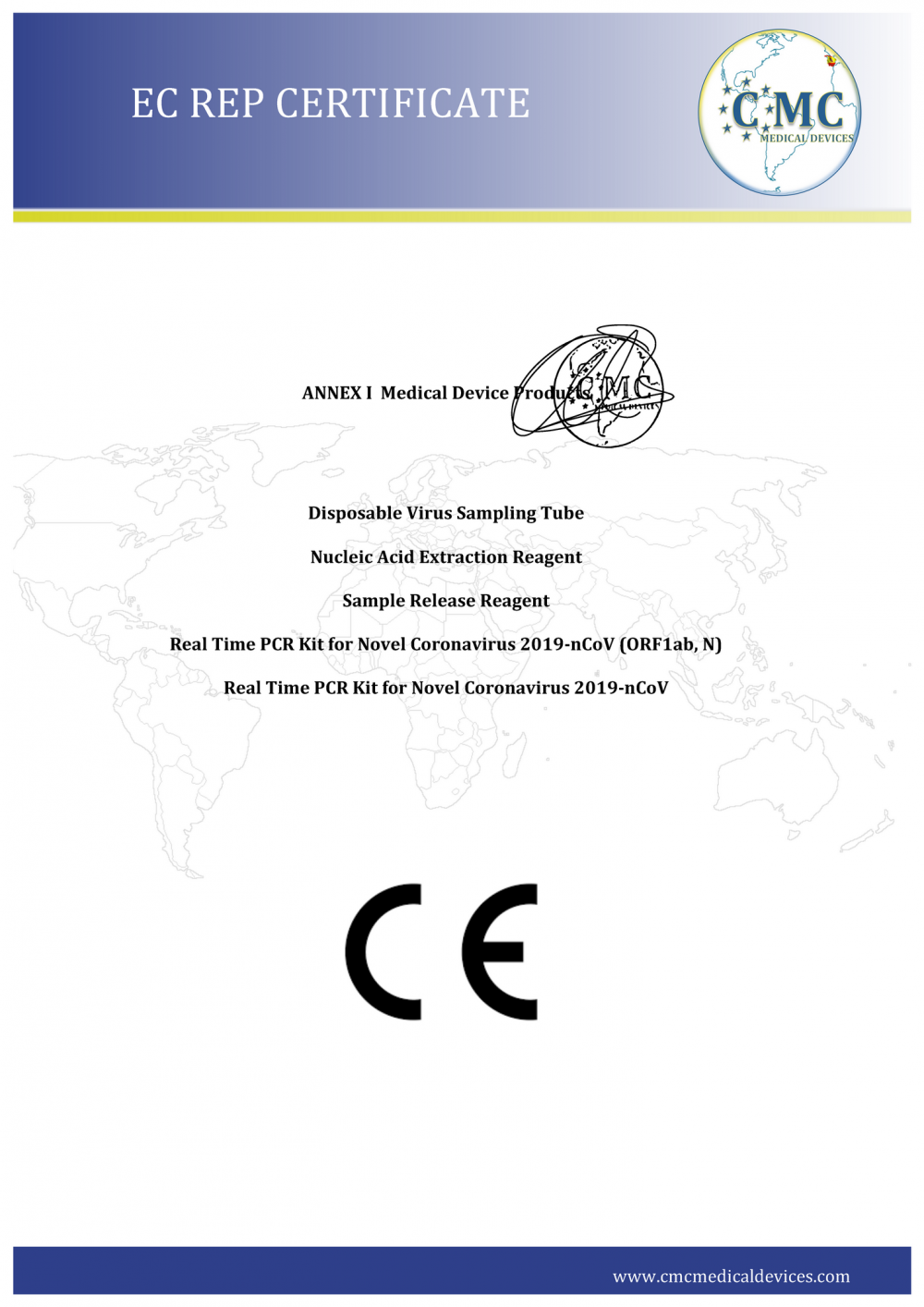 EC REP CERTIFICATE