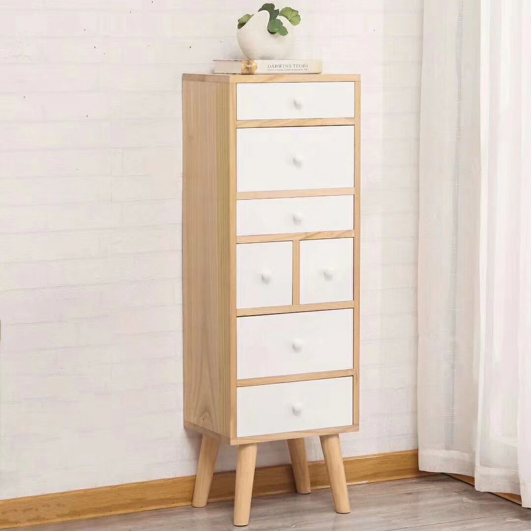 Customized Wood Storage Cabinet Floor Standing Bathroom Unit Wooden 4 Drawer Cupboard