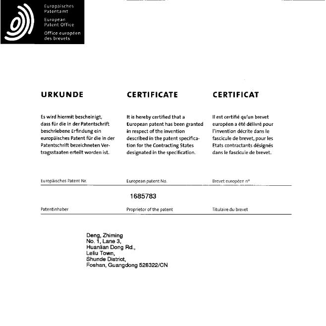 European patent specification