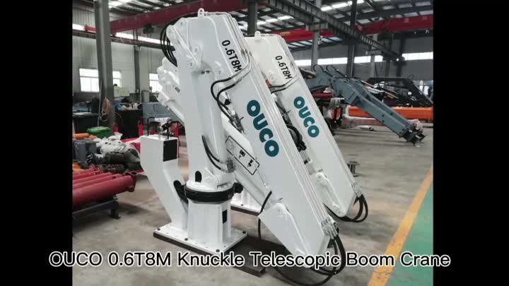 0,6t8m Knuckle telescópico Boom Marine Crane