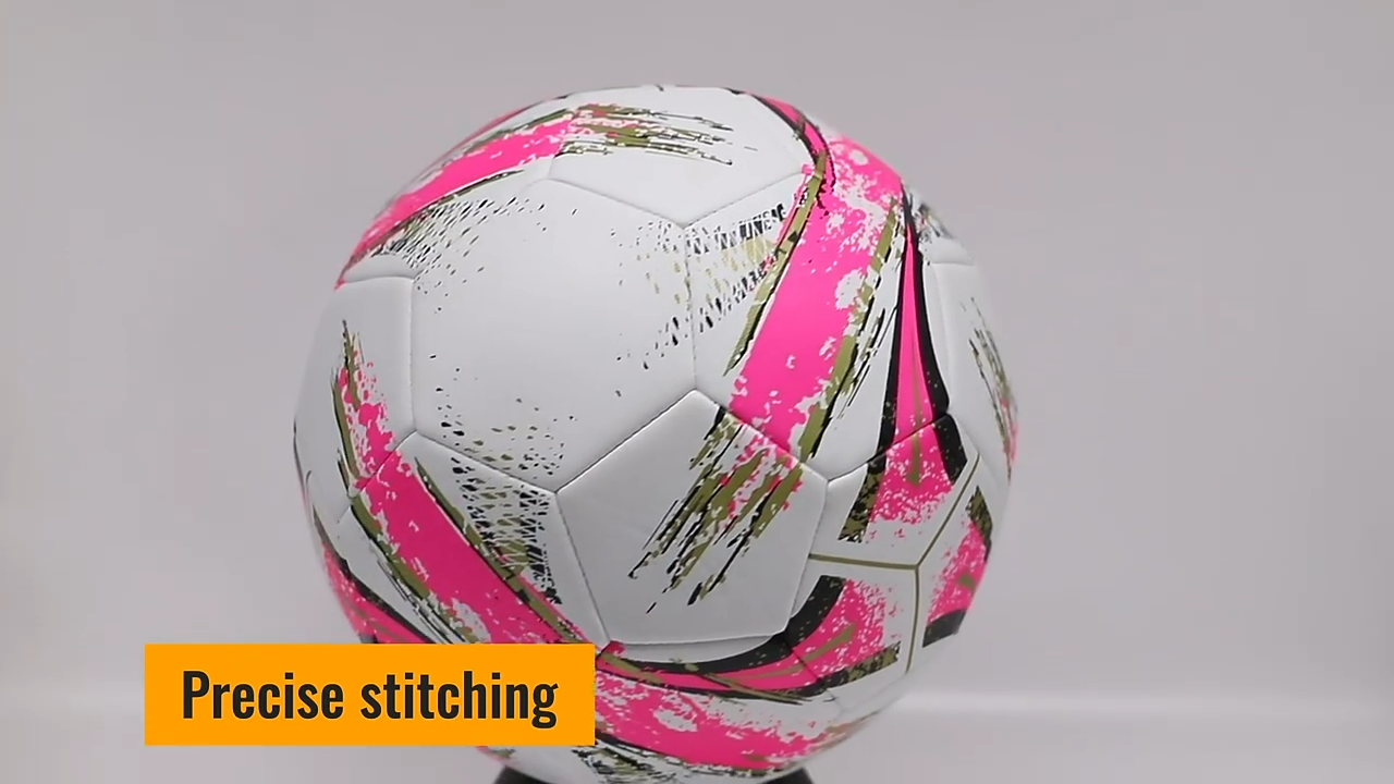 Machine stitched pvc pu leather customized sports soccer football ball size 51