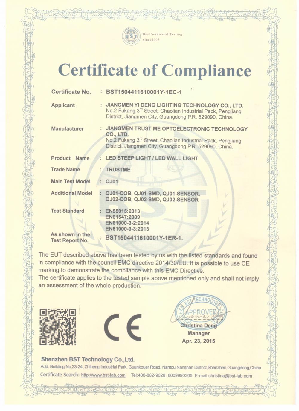 Certificate of Compliance