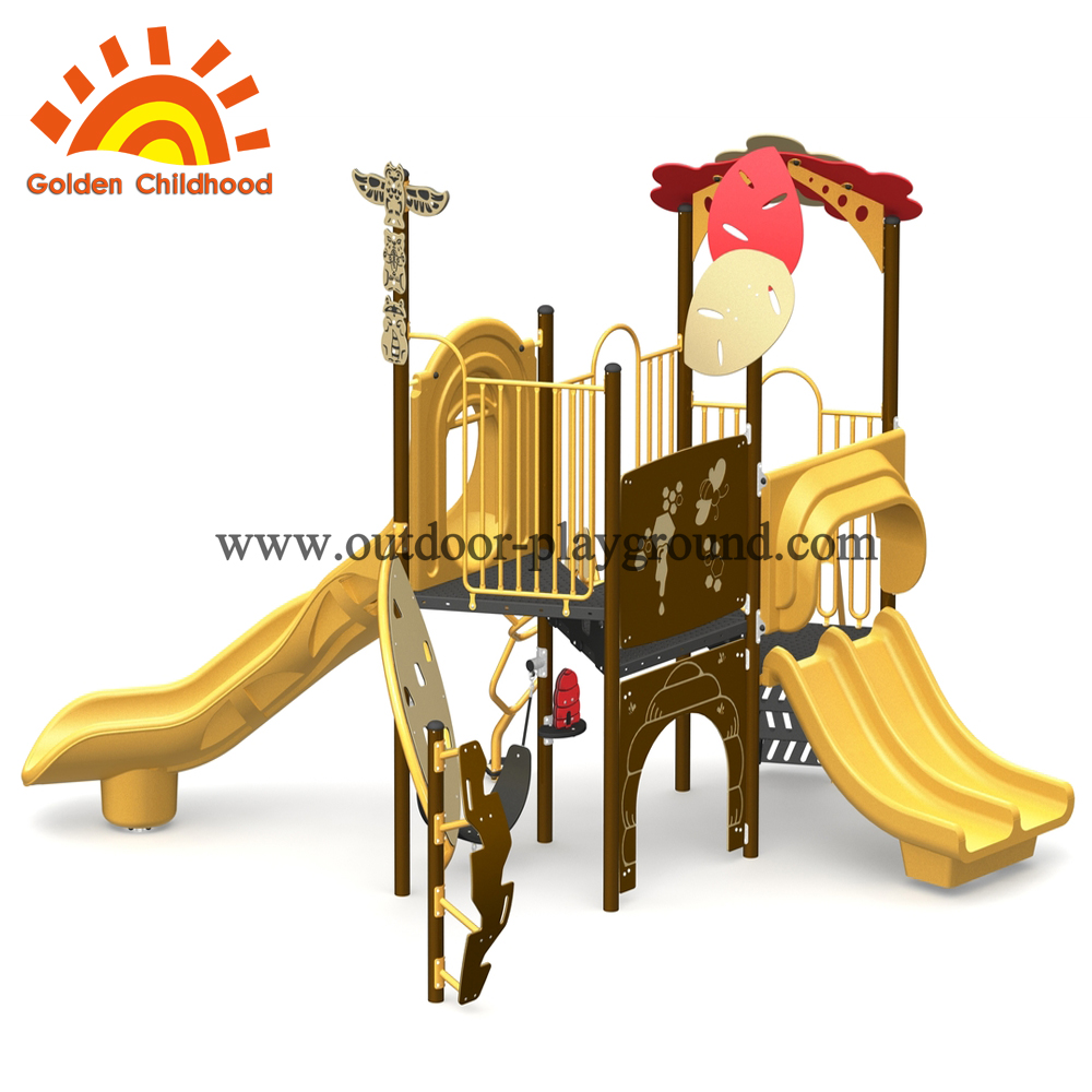 Single Yellow Playhouse Outdoor Playground Equipment For Sale