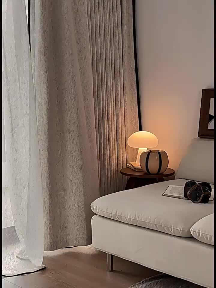 Cortinas de blackout de borda preta embrulhada (qiujing)