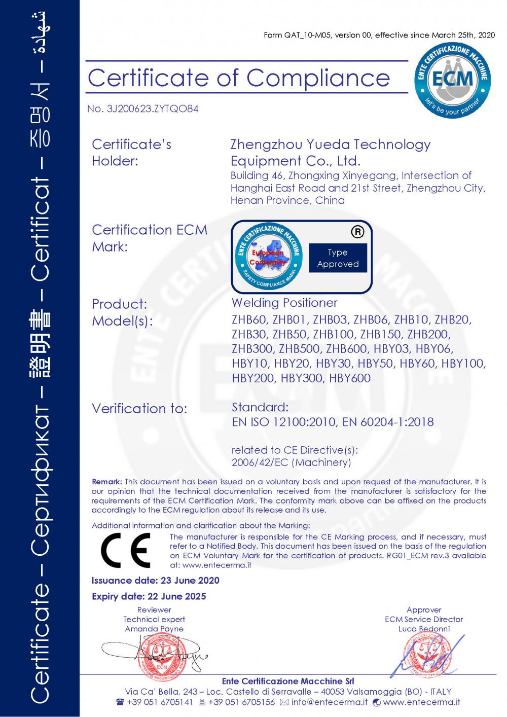 Certificate of Compliance