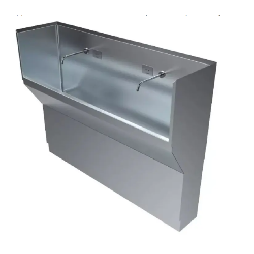 What are the requirements for wash basins used in hospitals