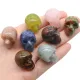 1 &quot;Crystal Skull Head Staty Carved Gemstone Human Skeleton Head Figurer Reiki Healing Stone For Home Decor Halloween Decora