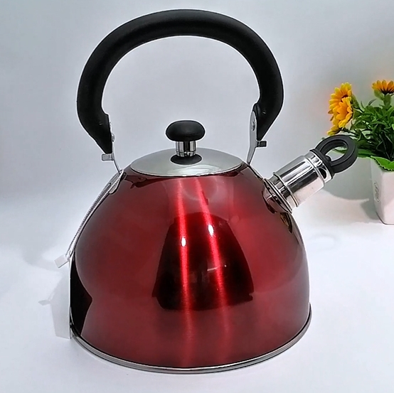 FH-261 Bright Red Black Nylon Handle TEA Kettle