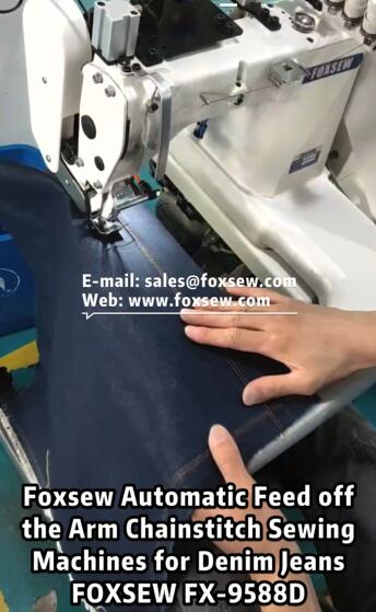 Automatic Feed off the Arm Chainstitch Machine for Denim Jeans