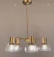 Moderno moderno mobile semi-flush a LED in oro