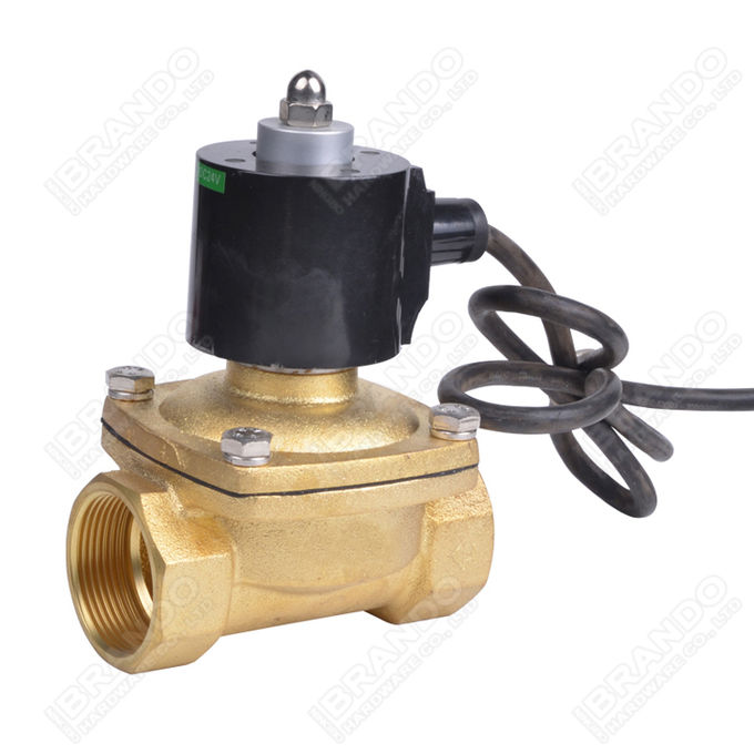 1'' Waterproof IP68 Water Brass Solenoid Valve Normally Closed 24V 220V 3