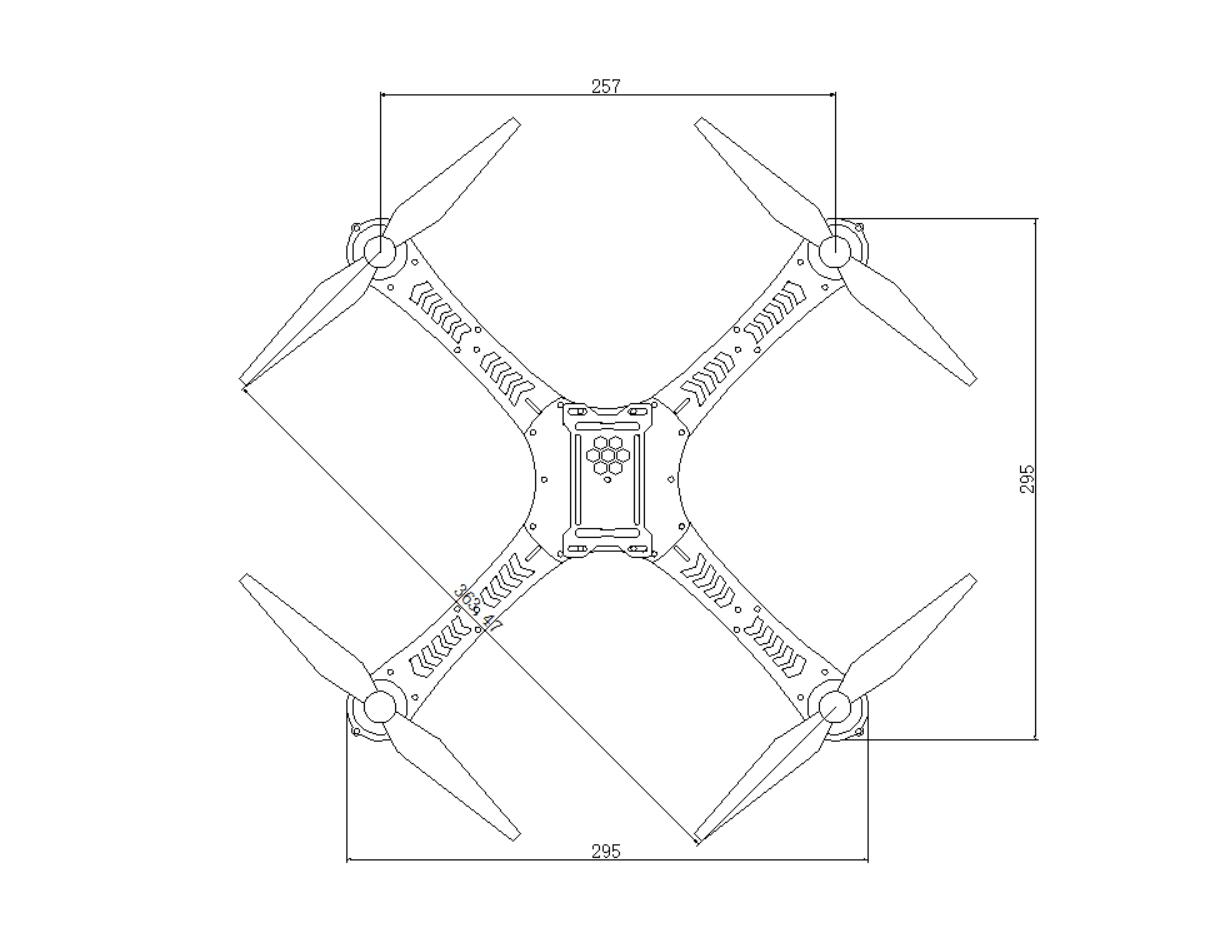 360 drone frame size