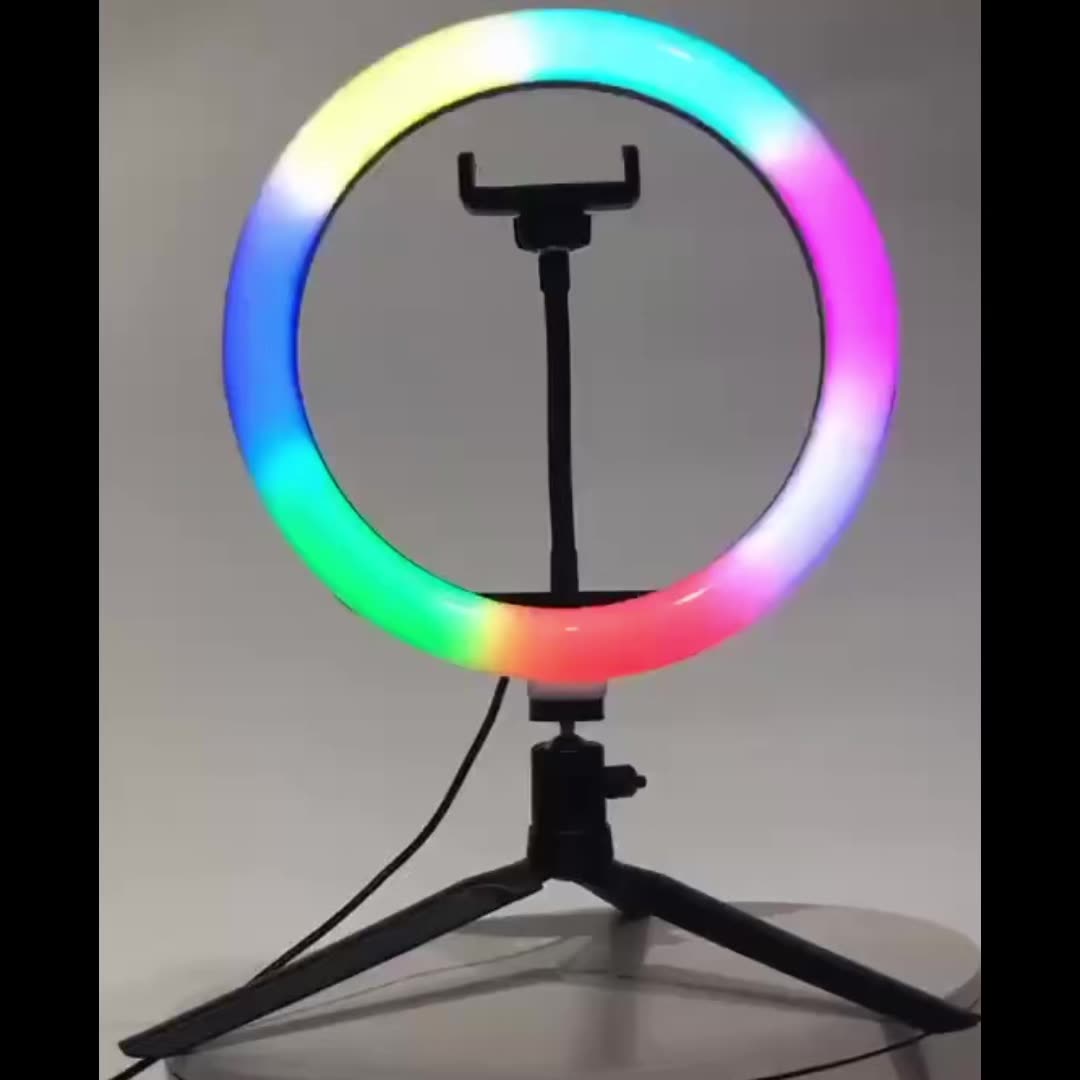 Hot 10 นิ้ว Dimmable Remote Control Selfie Photogrape Ring Light พร้อมขาตั้งขาตั้งกล้องสำหรับแต่งหน้า tiktok และ live stream1