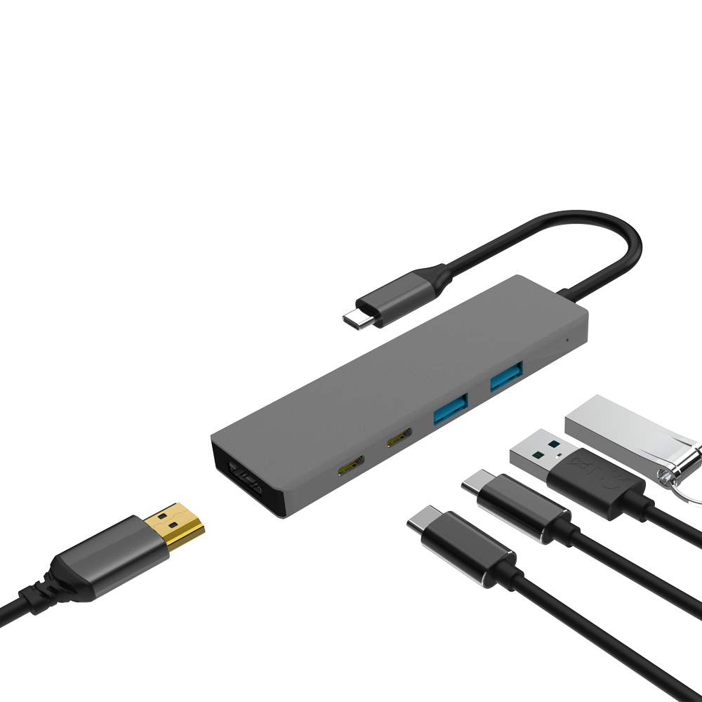 H04c 5 in 1 USB C Hub with HDMI