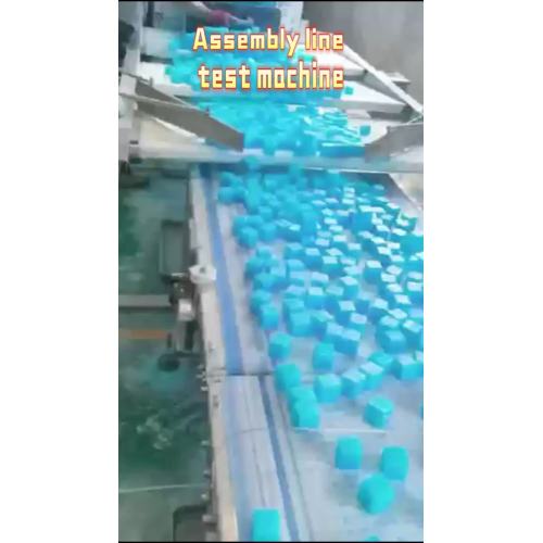 Assembly line, packaging alcohol blocks