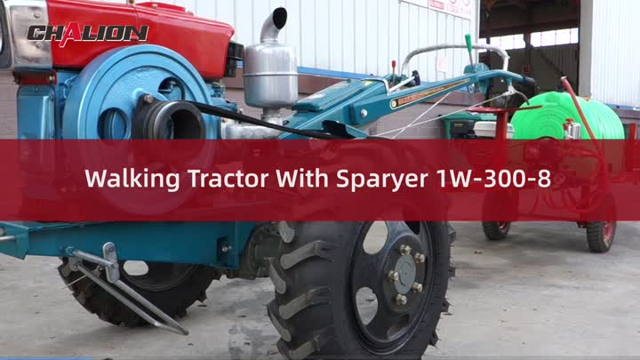 Walking tractor with Sparyer.mp4