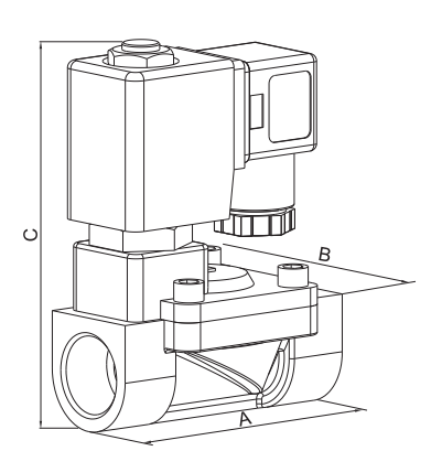 1'' 1 1/4'' 1 1/2'' 2'' Water Lucht Vergrendelend Messing Magneetventiel 6VDC 12VDC 24VDC 0