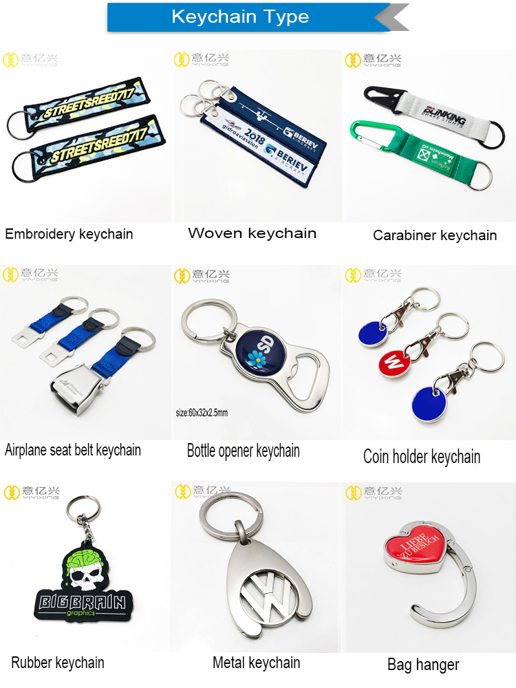 Various custom keychains