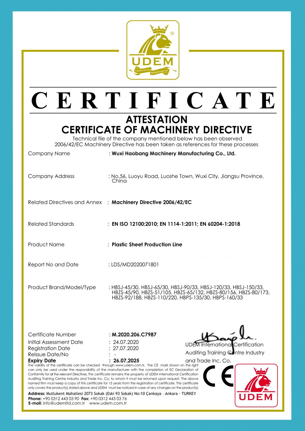 CE Certificate