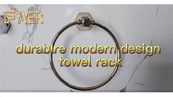 Classic Brushed Gold Towel Ring