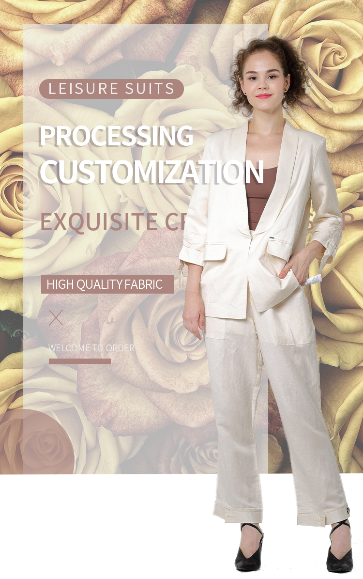 Blazer de senhora de linho viscose Linen Viscose Lady's Blazer