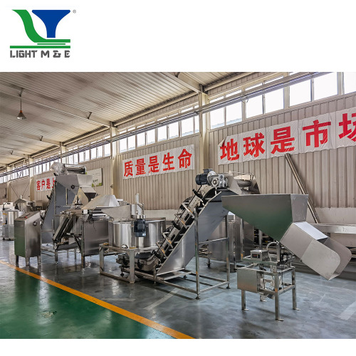 Batch frying machine process line