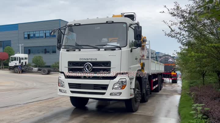 รถบรรทุก Dongfeng Kinland 8x4 พร้อม XCMG Crane GSQS500