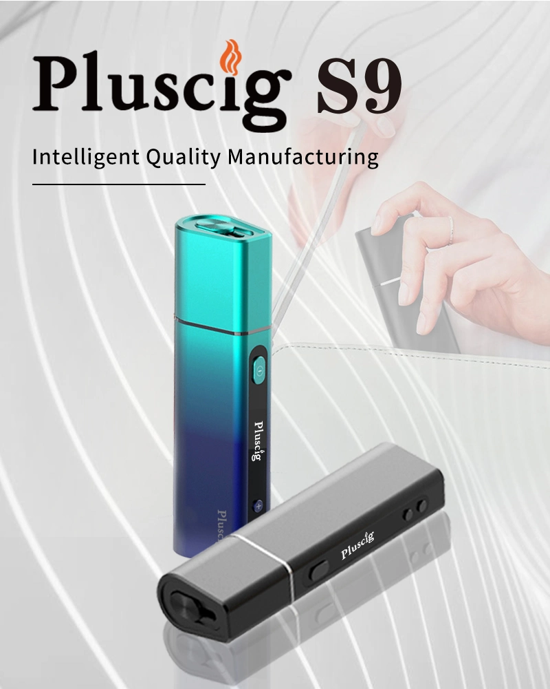 2021 Heat Not Burn Device Pluscig S9 OLED Display 3500mAh E-Cigarette Heat Device