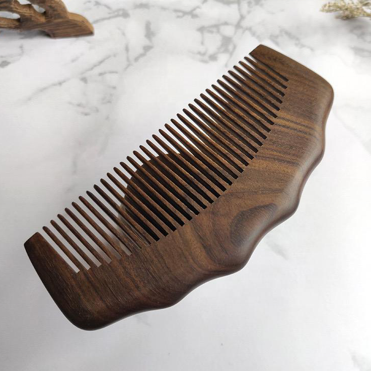 peine de madera de dientes anchos wooden wide tooth comb