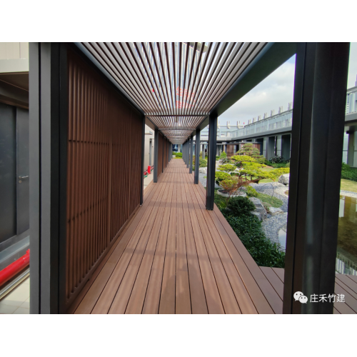 Shenzhen Pengding Times Building project-- outdoor light bamboo decking