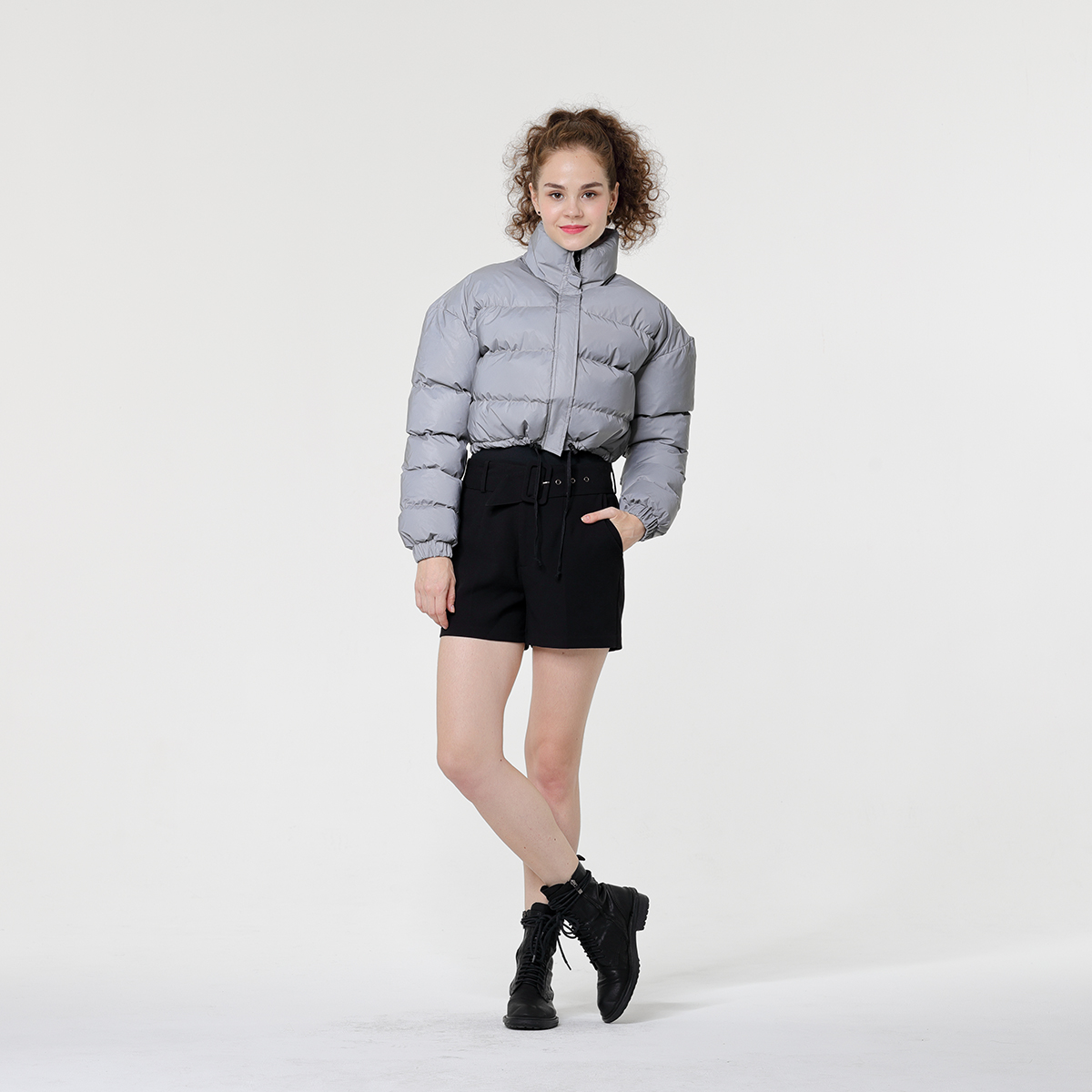 Fashion Women's Bubble Padded Reflective Coat Fashion Women's Bubble Padded Reflective Coat