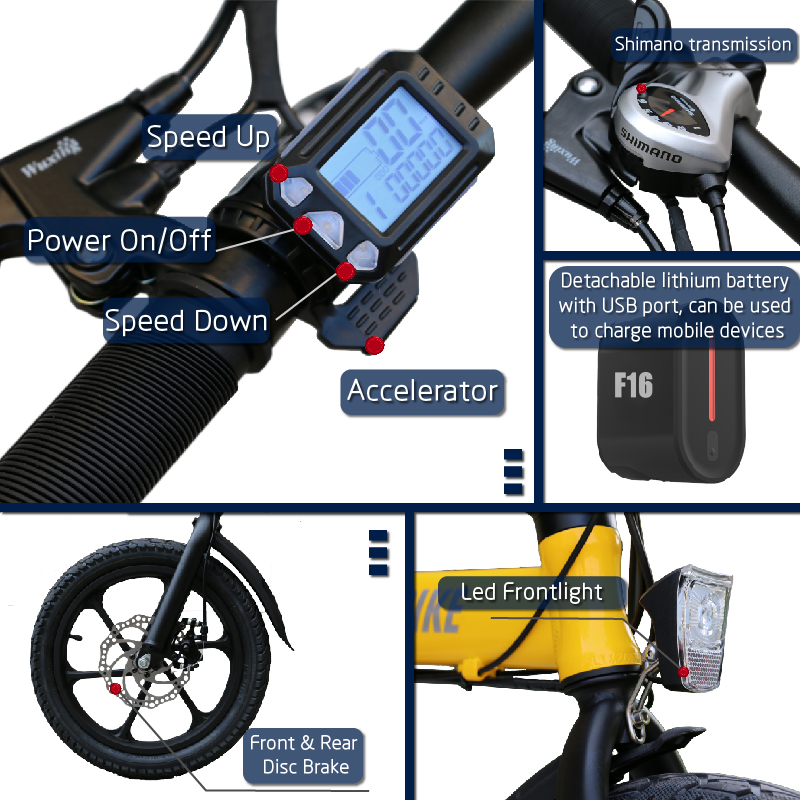 16 Inch folding Ebike 