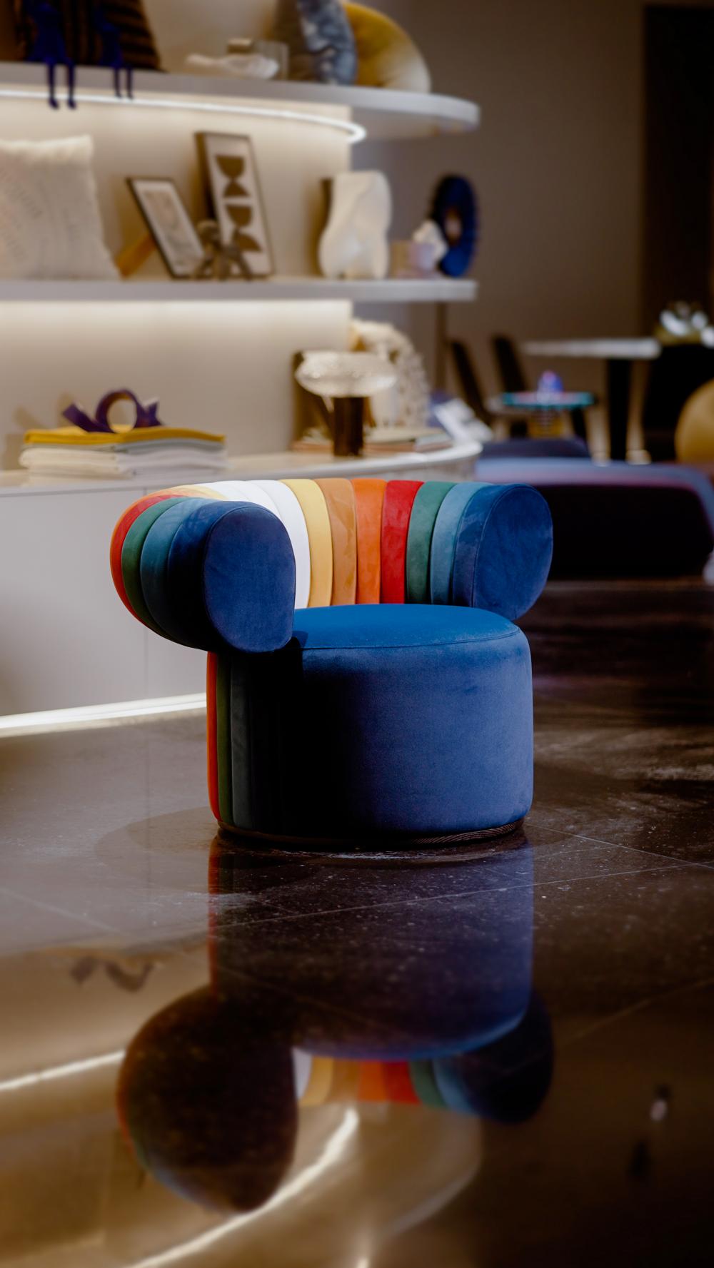 Sofá Rainbow Twist Lounge para sala de estar Rainbow Twist Lounge Sofa for Living Room