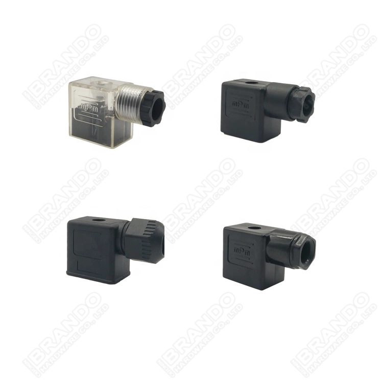 MPM 8.0mm 3Pin Black Transparent DIN 43650 Form C Solenoid Coil Connector 4