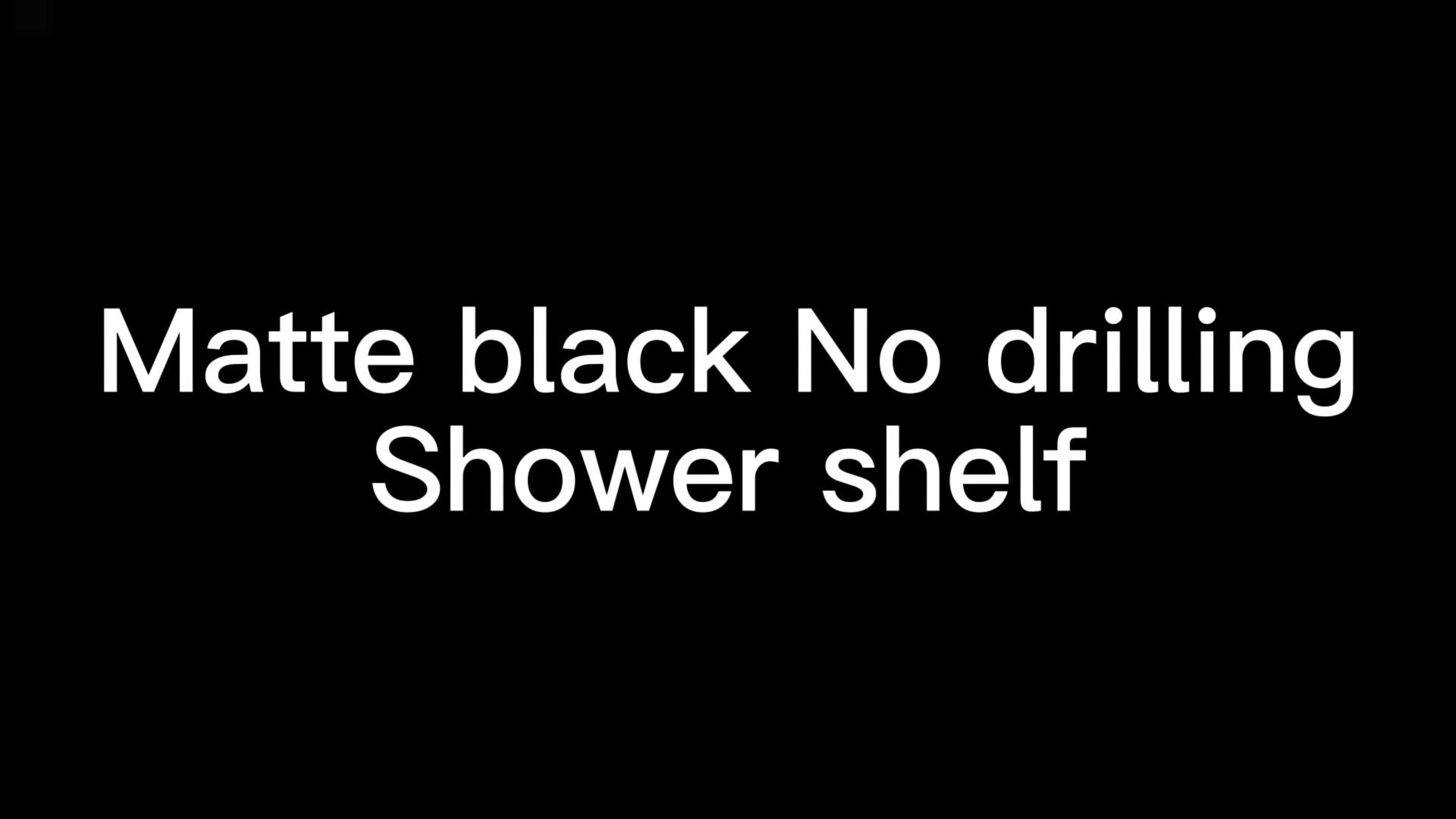 Matte Black No Drilling iron shower shelf