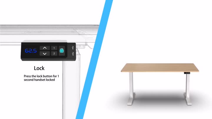 Video de escritorio ajustable de altura eléctrica