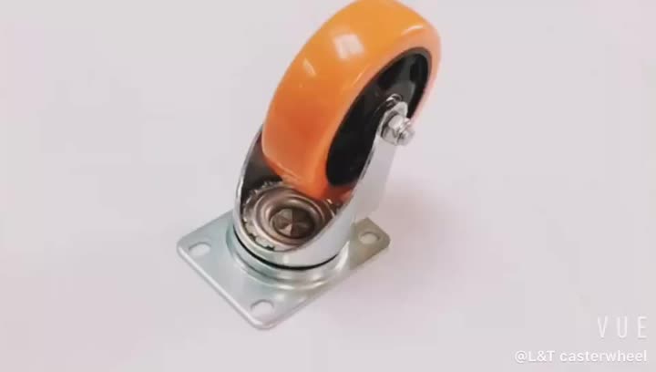 Orange PVC Caster.