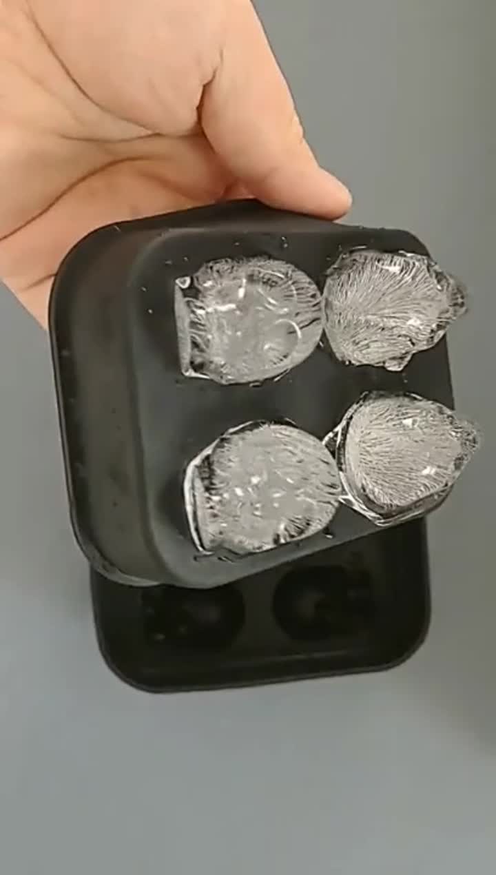 Ιδιωτική ετικέτα Creative Four Capacity Cool Style Skull Ice Mold 3d Silicone Ice Cube δίσκος - Αγοράστε προσαρμοσμένους δίσκους παγοκύβων σιλικόνης 3d, δίσκους σιλικόνης πάγου, σιλικόνη Ice Cube Tray Molds Προϊόν στο Alibaba.com