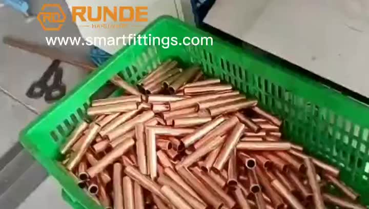 no bur cutting of copper coupling and short copper tube