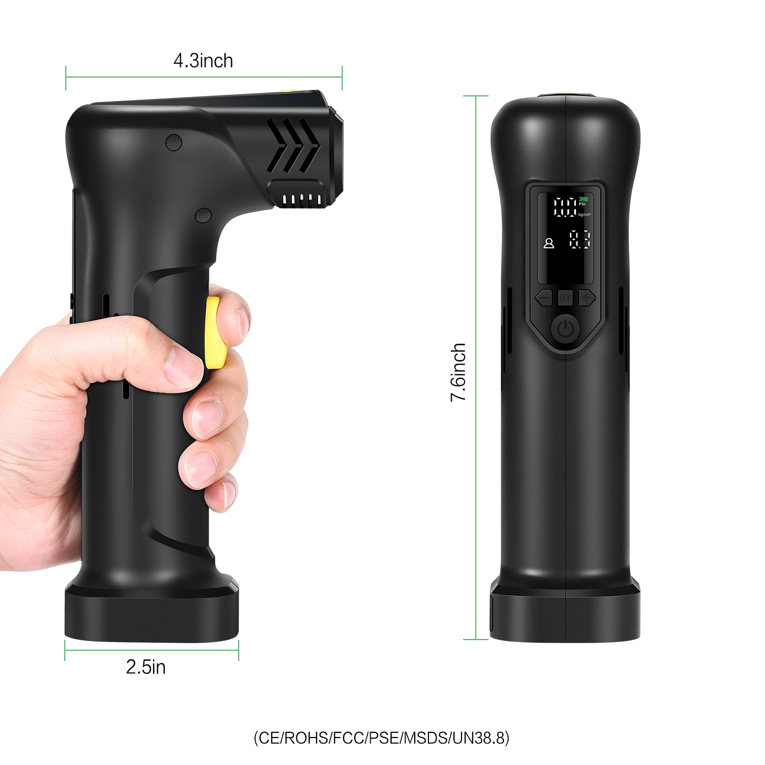 NEWO Draagbare 12V Autoband Tire Inflator Pomp Mini Digitale Compressor Auto Stop Band Pomp Air Inflator