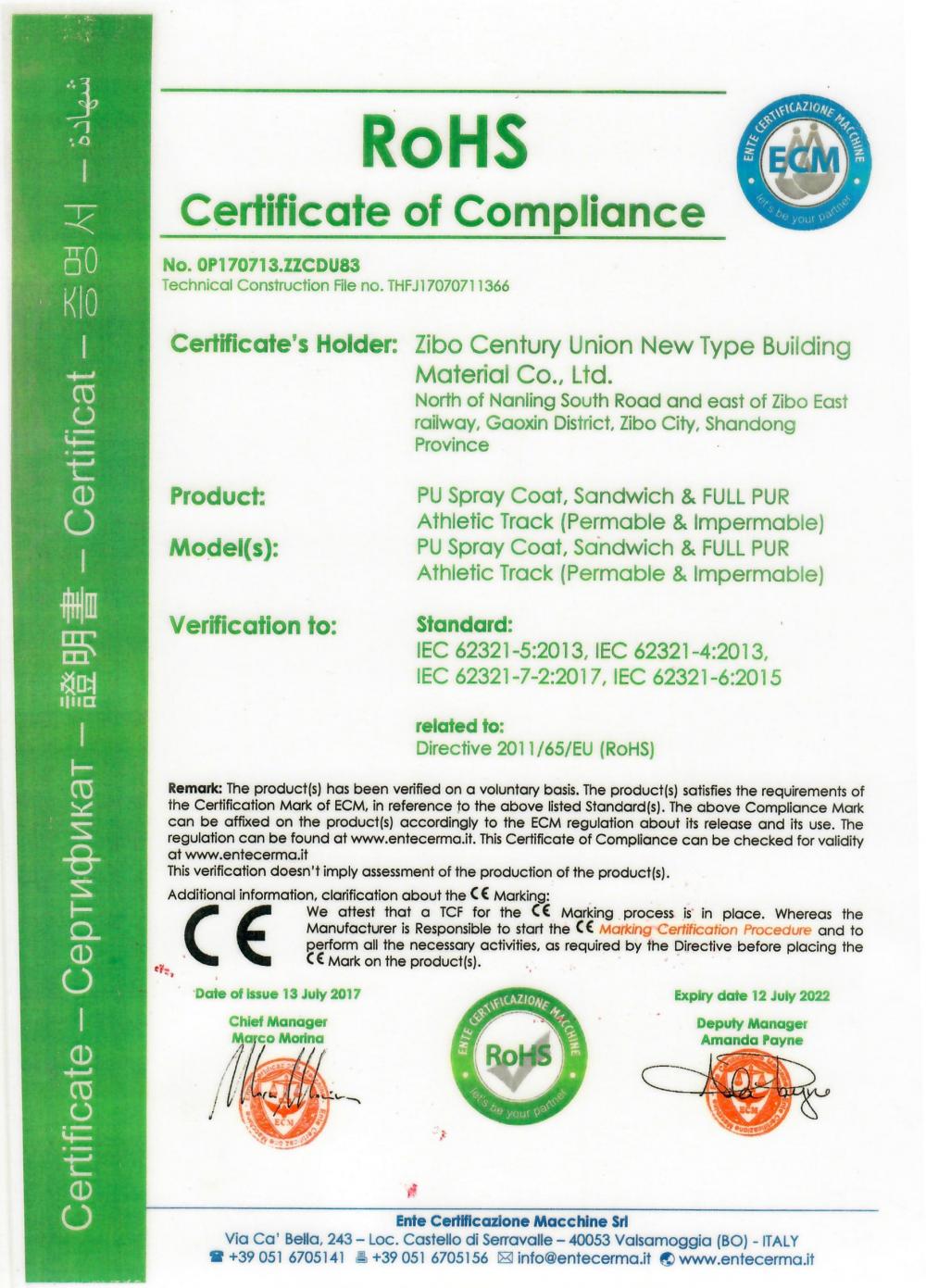 Certificate of Compliance