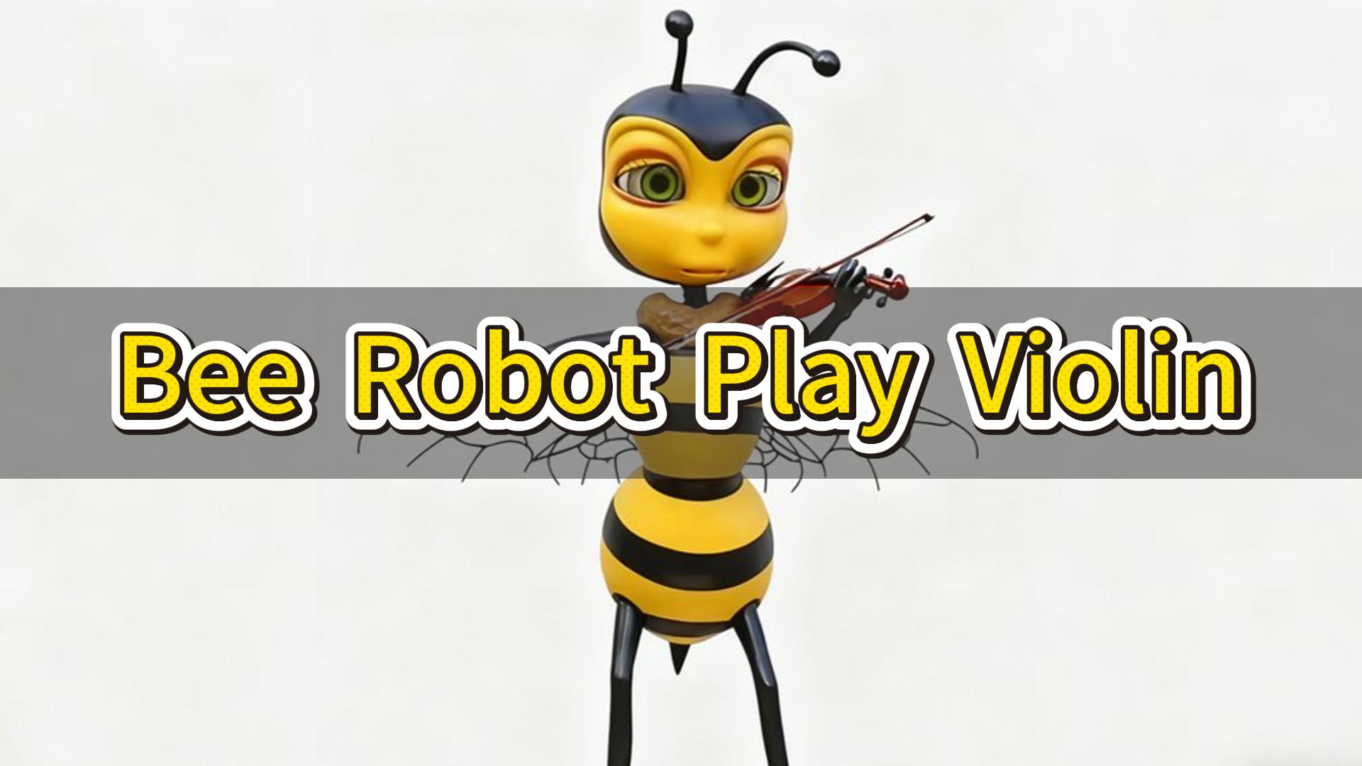 Robot lebah bermain biola