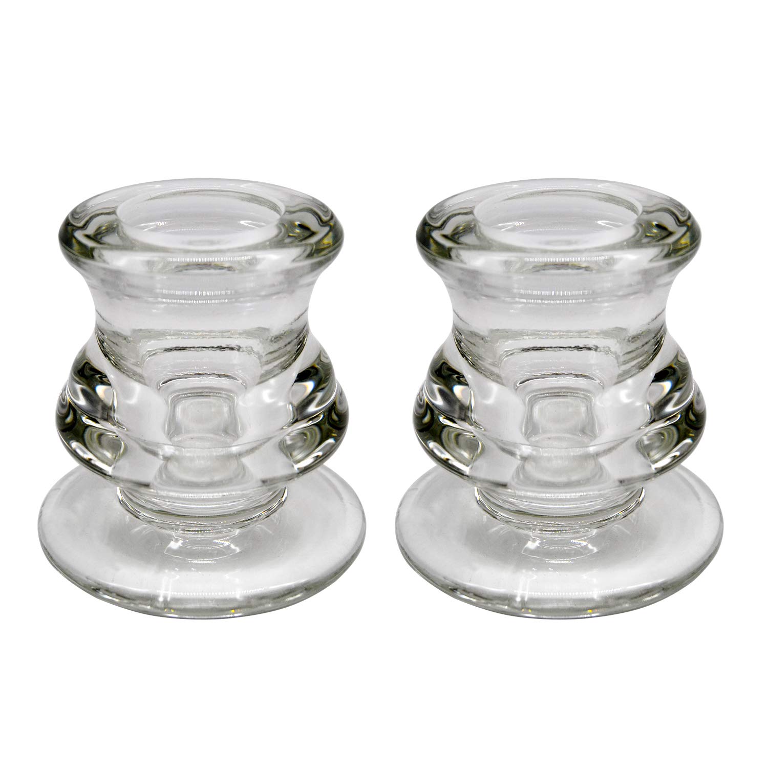 Glass taper candle holders