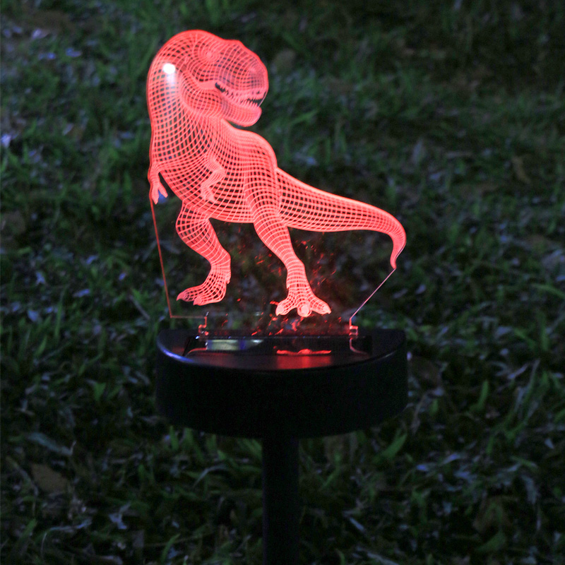 3D Tyrannosaurus Lawn Light Video.mp4