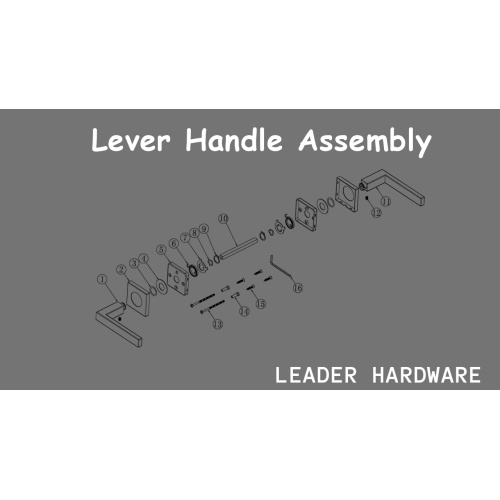 Assemblaggio della leva hardware del leader